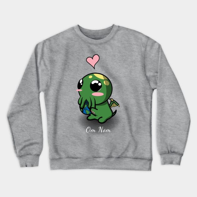 Om Nom Fhtagn! Crewneck Sweatshirt by GrimGate